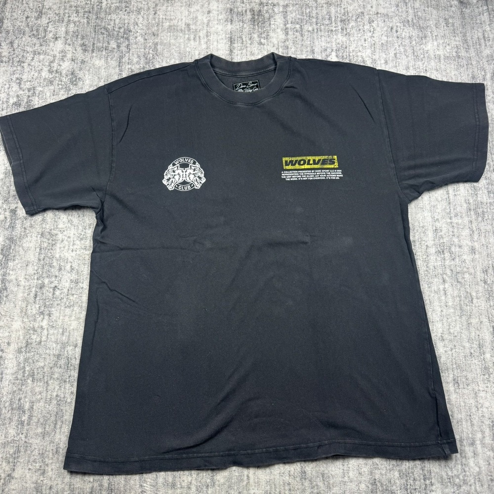 Darc Sport Men's Short Sleeve Run with Us Distressed T-Shirt Tale of 2 Wolves XL - Picture 2 of 5